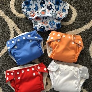 Fuzzibunz cloth diaper lot- Newborn